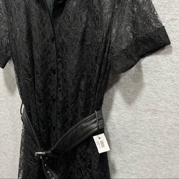 Alexander Wang Lace Belted Mini Dress Pocket Womens Sz 8 - Picture 7 of 12